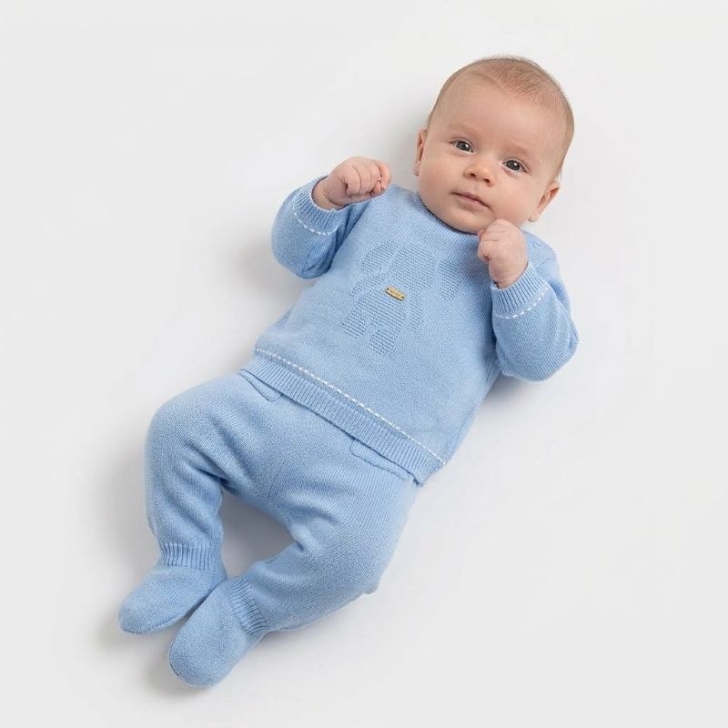 NOVITA'
TUTINA SPEZZATA NEONATO MAYORAL IN FILO DI CALDO COTONE AZZURRO 1535