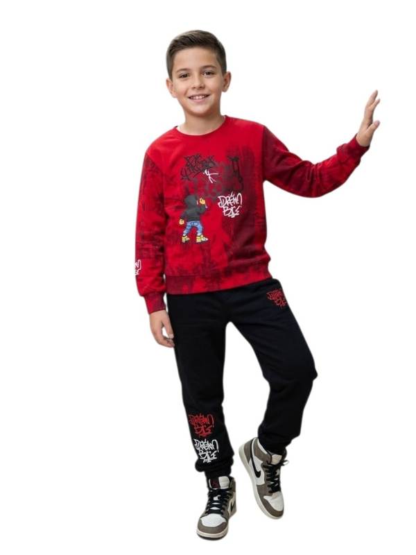 NOVITA'
COORDINATO YOURS BAMBINO ROSSO E NERO CON FANTASIA GRAFFITI STREET
DY354