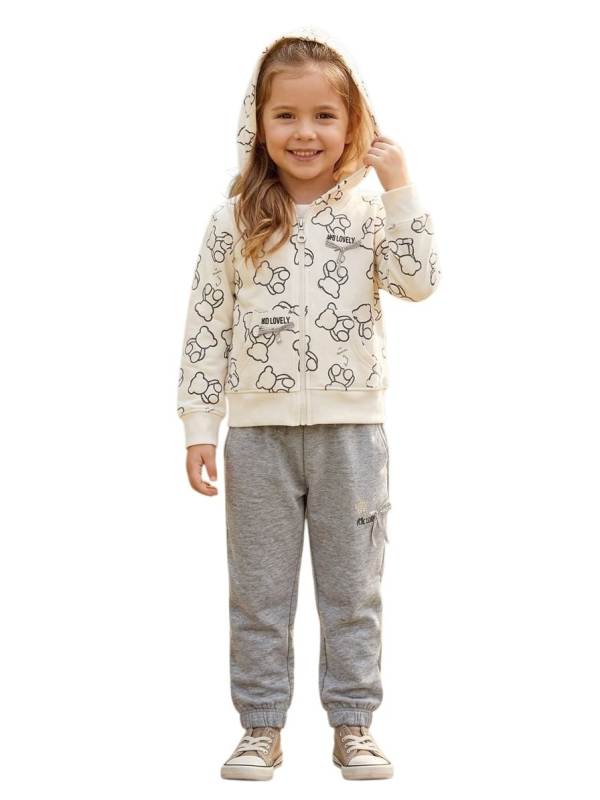NOVITA'
COORDINATO YOURS BAMBINA BIANCO E GRIGIO CON FANTASIA ORSETTI CONTORNATI
DY532