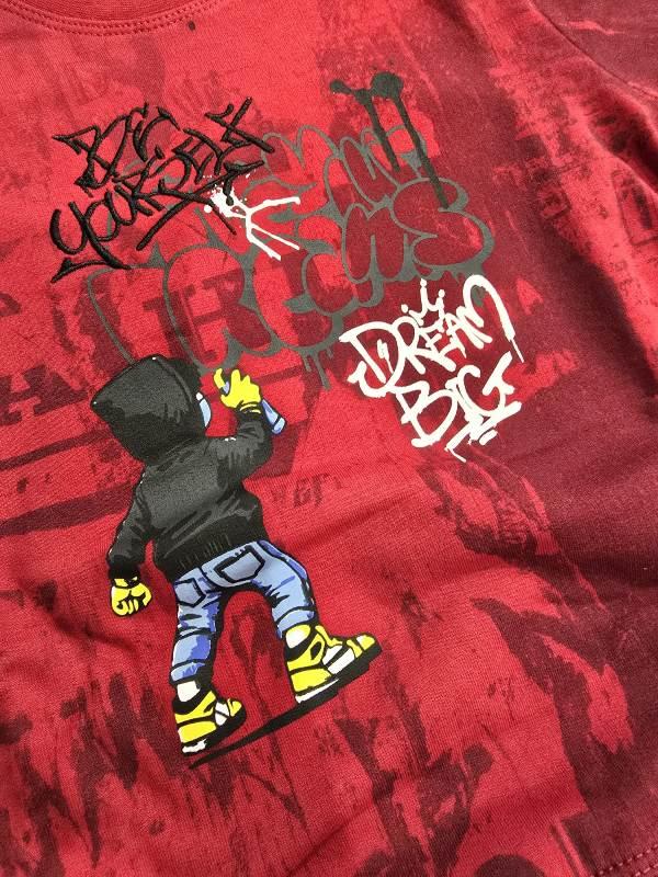 NOVITA'
COORDINATO YOURS BAMBINO ROSSO E NERO CON FANTASIA GRAFFITI STREET
DY354