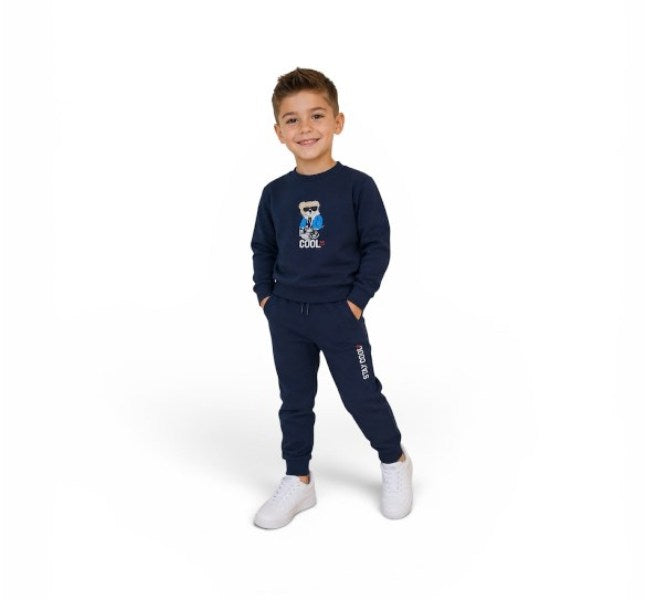 NOVITA'
COORDINATO YOURS BAMBINO BLU NOTTE CON ORSO RICAMATO
DY361