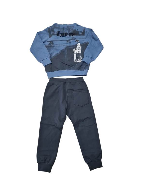 NOVITA'
COORDINATO BAMBINO YOURS INDACO E GRIGIO CON FELPA A ZIP
DY352