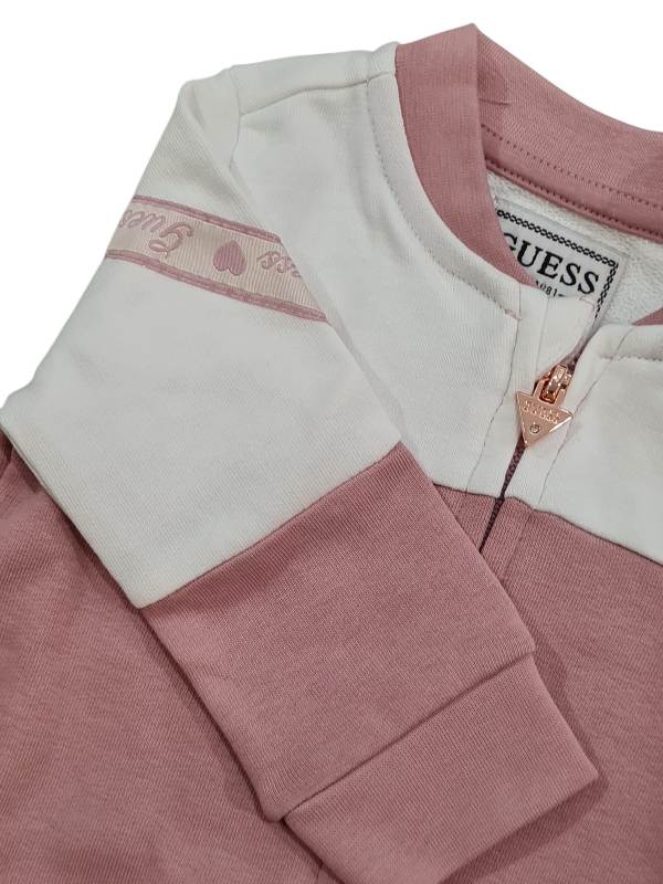 NOVITA'
COORDINATO GUESS NEONATA LATTE E ROSA CON ZIP
A6YG06K3909