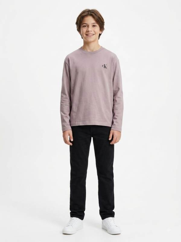 NOVITA'
T-SHIRT RAGAZZO CALVIN KLEIN BASIC IN CALDO COTONE MANICA LUNGA BEIGE LVCKTJI21B