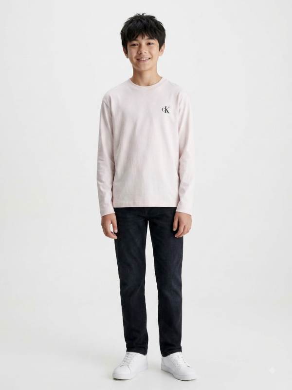 NOVITA'
T-SHIRT RAGAZZO CALVIN KLEIN BASIC IN CALDO COTONE MANICA LUNGA BURRO LVCKTJI21B