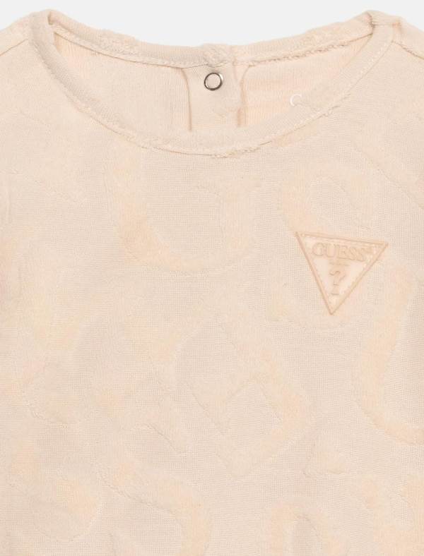 NOVITA'
TUTINA INTERA GUESS NEONATO UNISEX BEIGE CON LOGO TONO SU TONO
H6YG02K4123