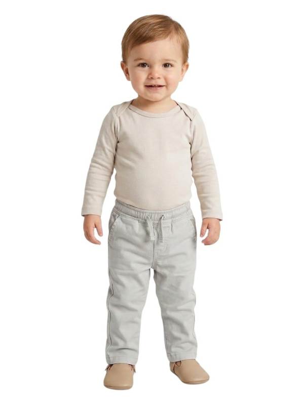 NOVITA'
PANTALONE NEONATO YOURS IN CALDO COTONE GRIGIO GHIACCIO 
DY012