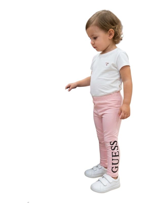 NOVITA'
LEGGINGS GUESS BAMBINA ROSA CIPRIA CON LOGO GLITTERATO NERO K3YB01J1314