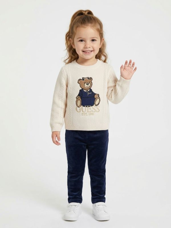 NOVITA'
MAGLIONE IN FILO CALDO COTONE BURRO GUESS BAMBINA TEDDY
K6BR07Z1285